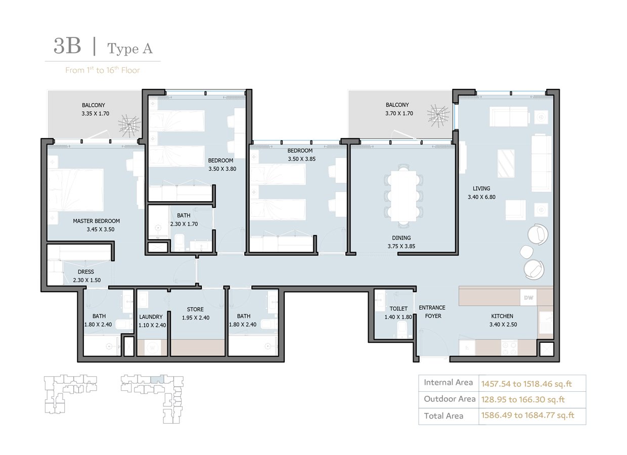 3 Bedrooms