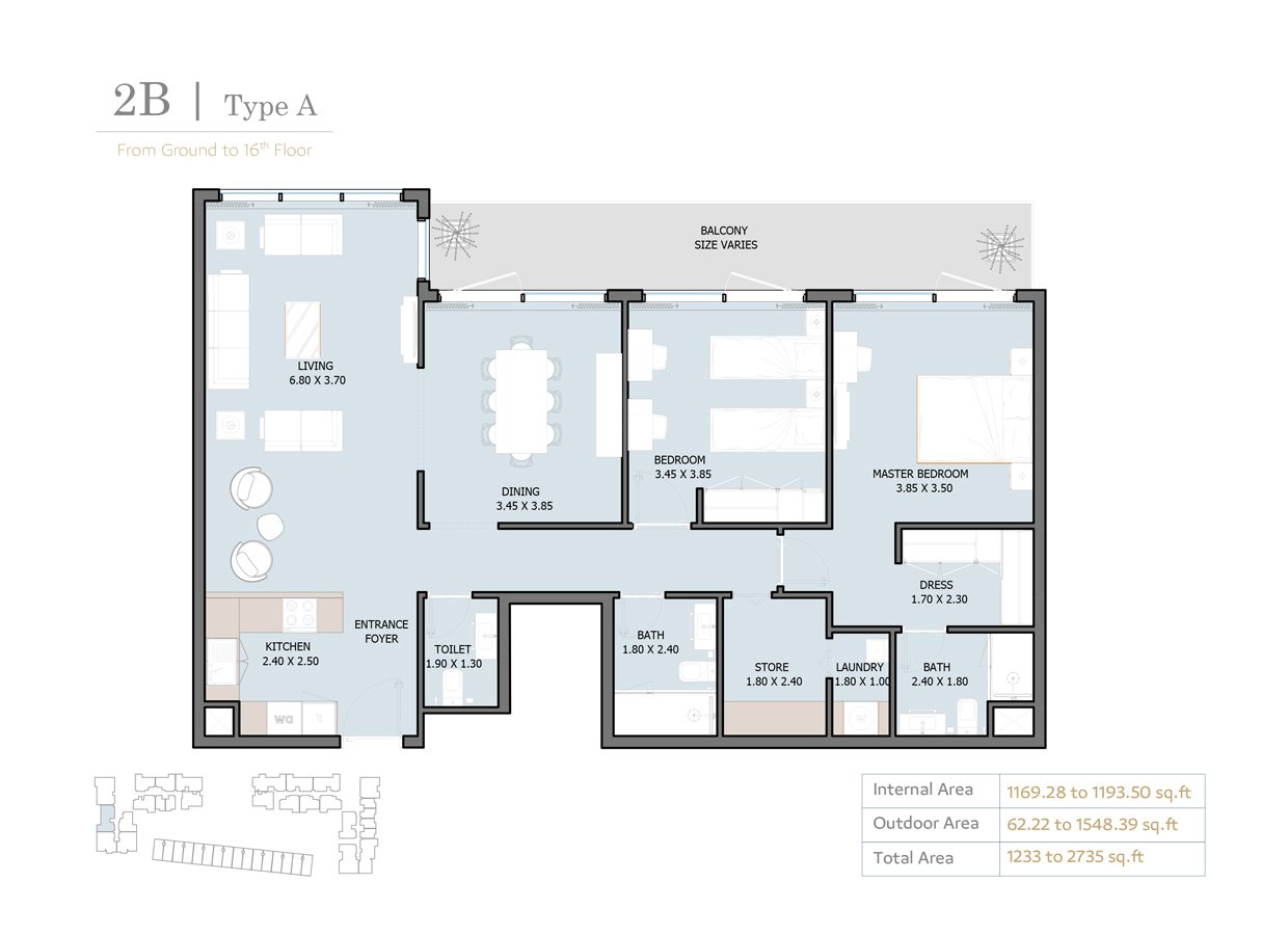 2 Bedrooms