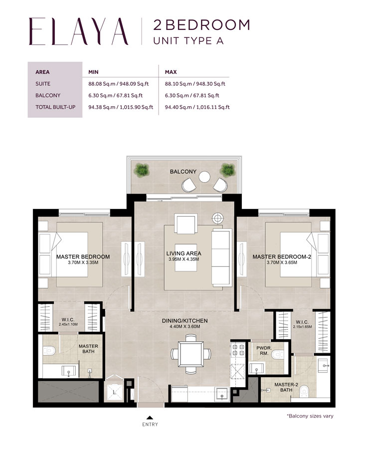 2 Bedrooms