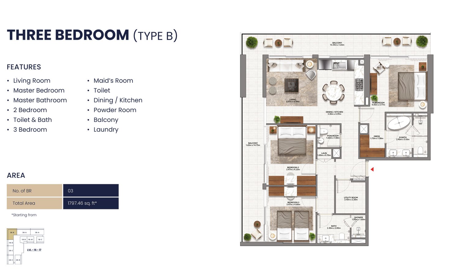 3 Bedrooms