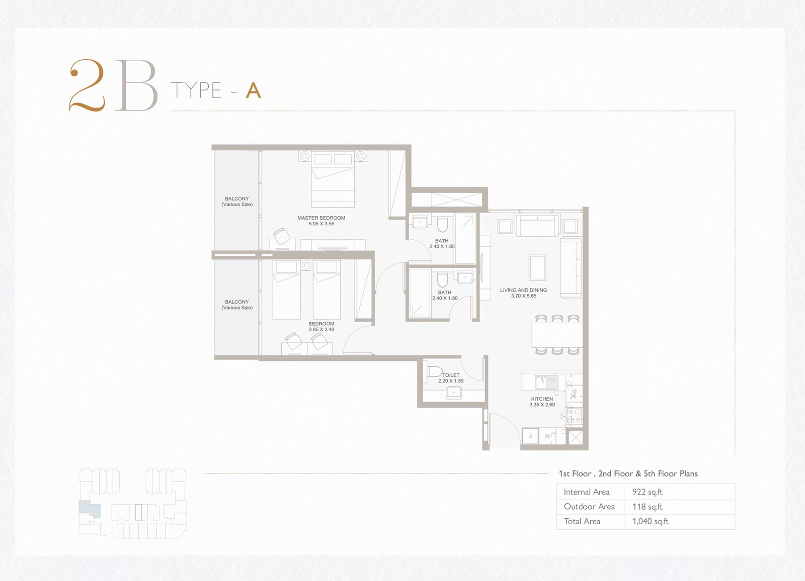 2 Bedrooms