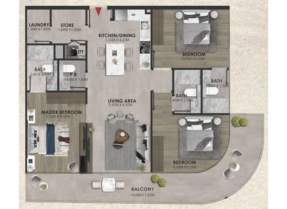 3 Bedrooms