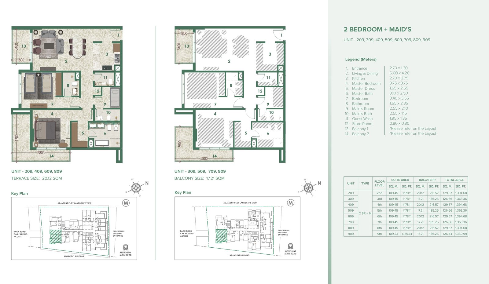 2 Bedrooms