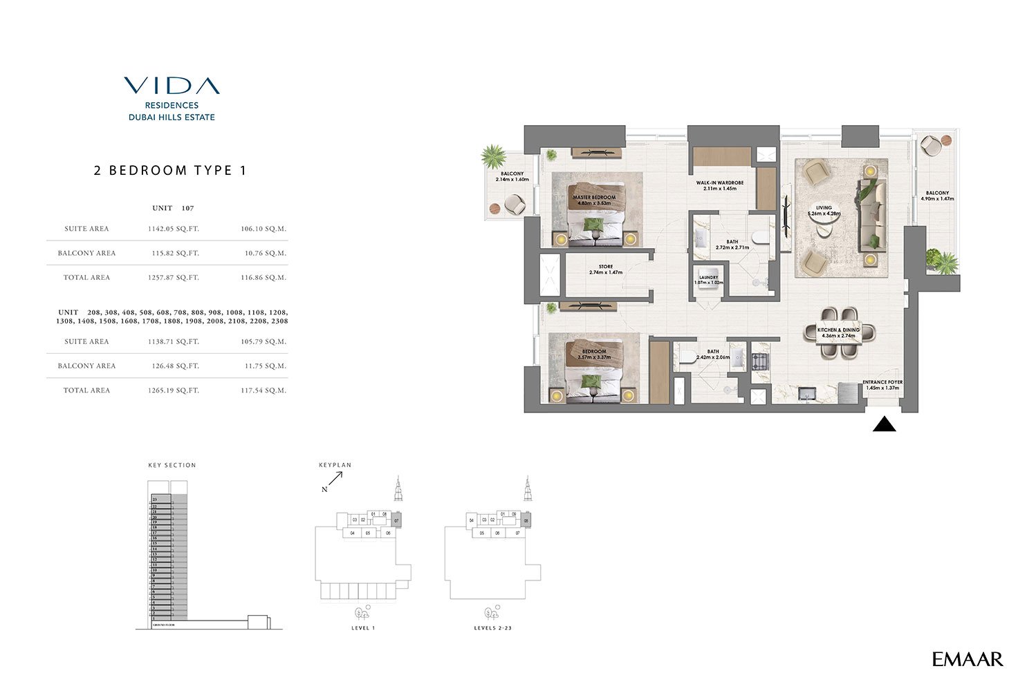 2 Bedrooms
