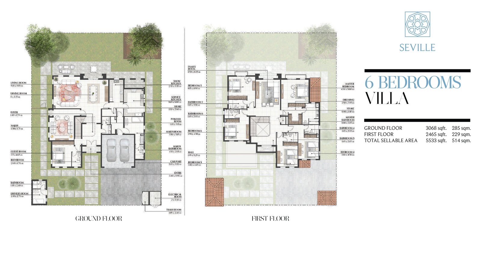 6 Bedrooms