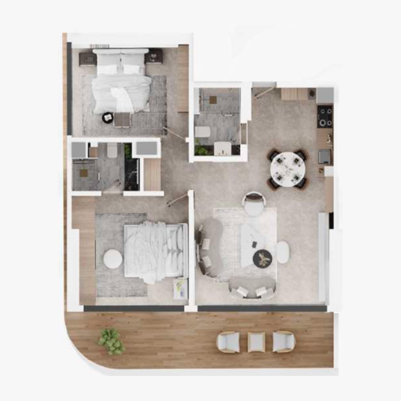 2 Bedrooms