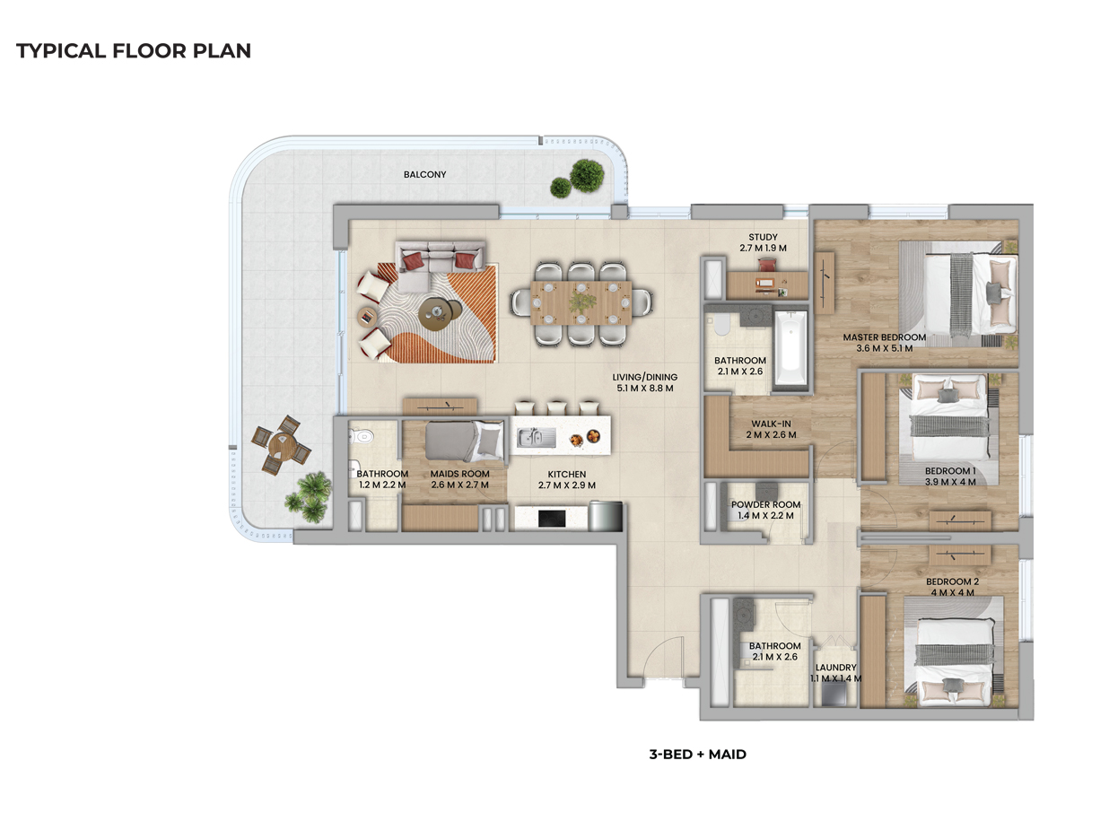 3 Bedrooms