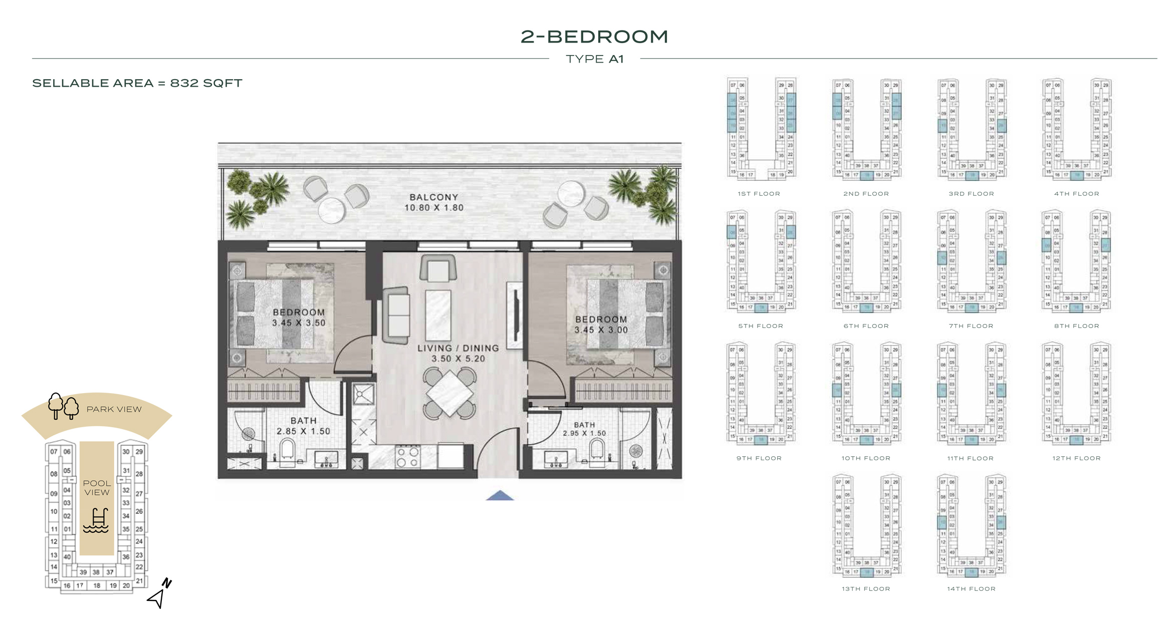 2 Bedrooms