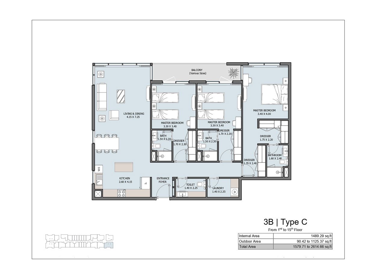 3 Bedrooms