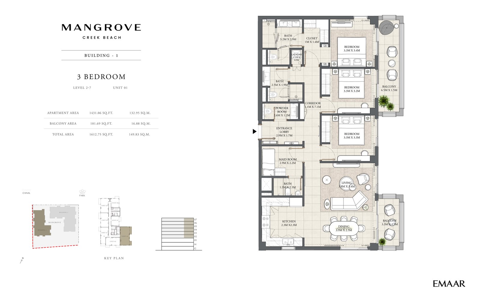 3 Bedrooms