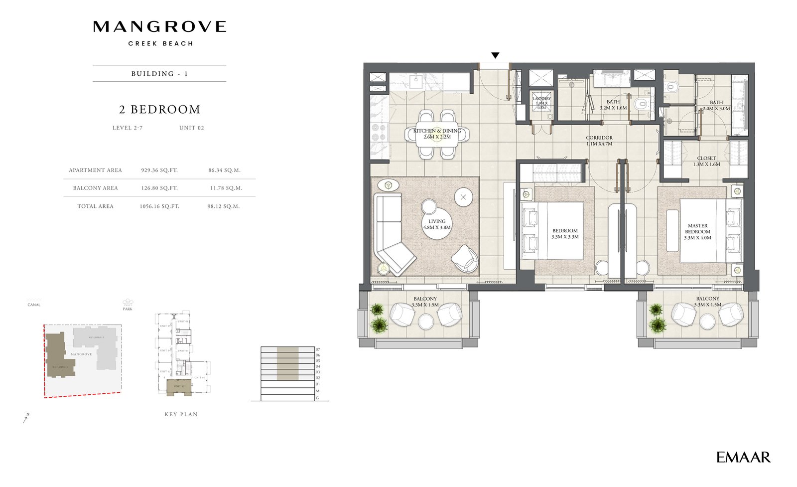 2 Bedrooms