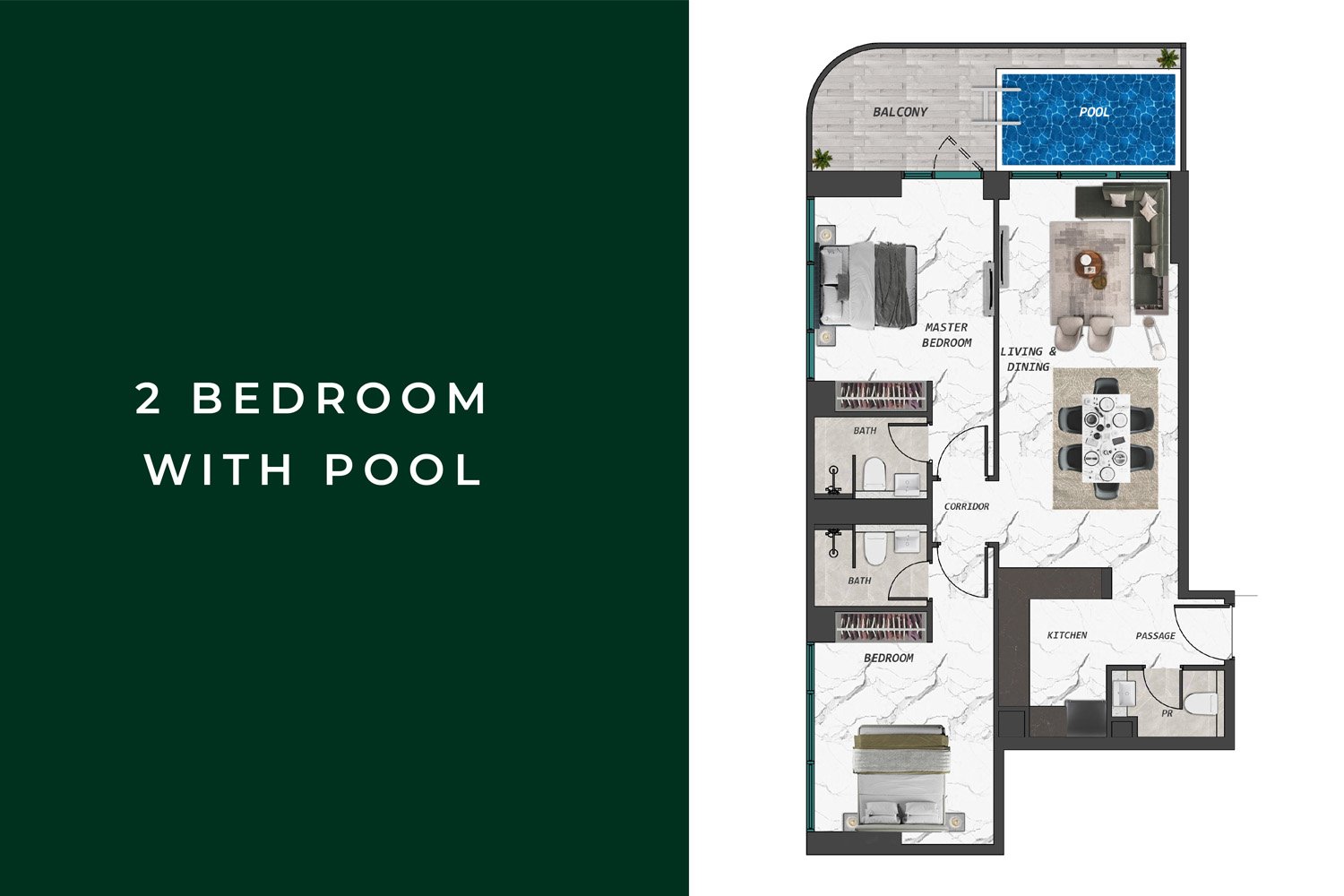 2 Bedrooms