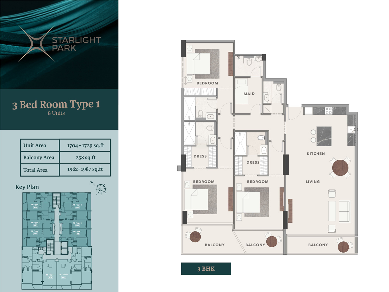 3 Bedrooms