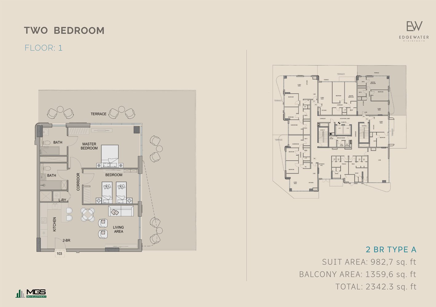 2 Bedrooms