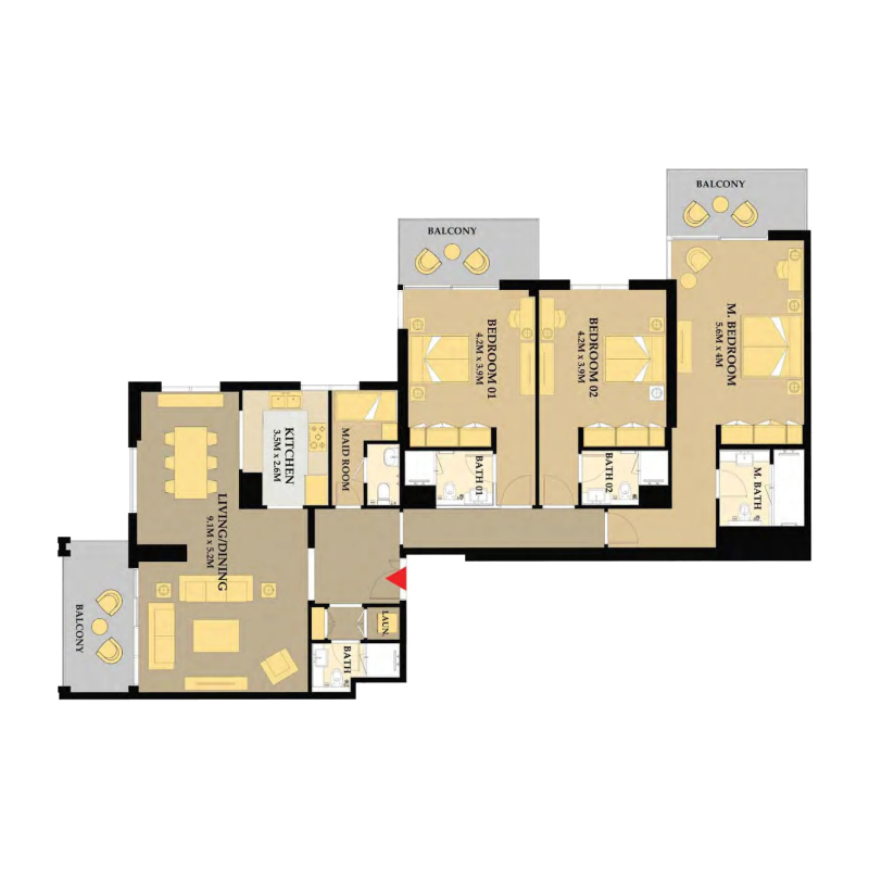 3 Bedrooms