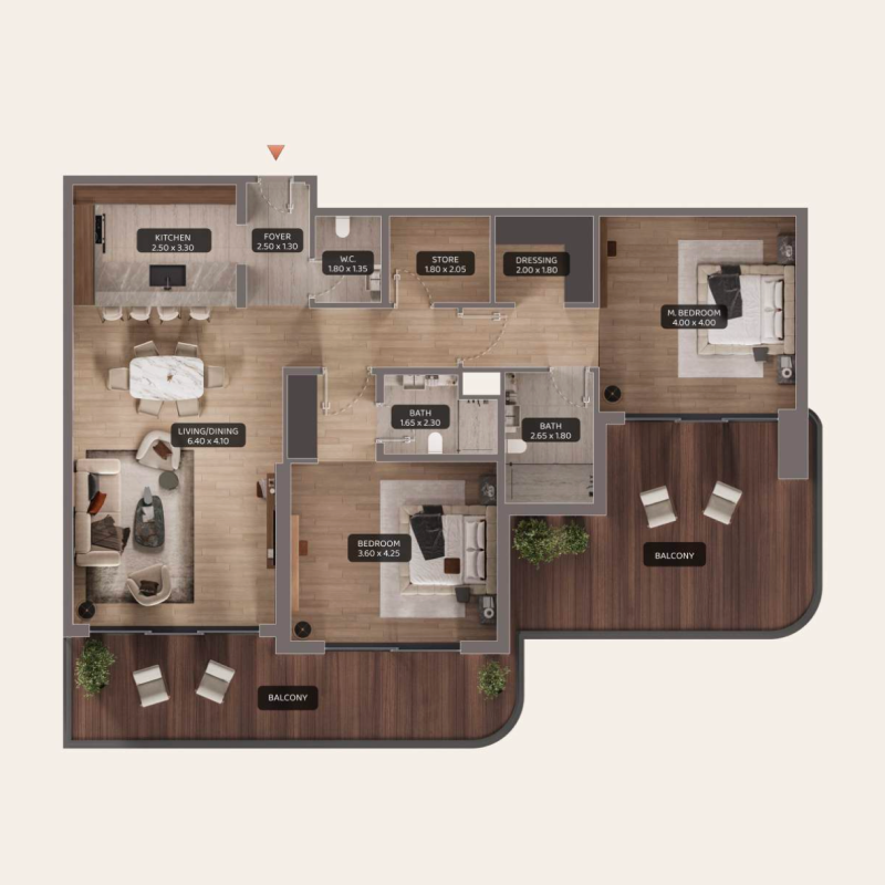 2 Bedrooms