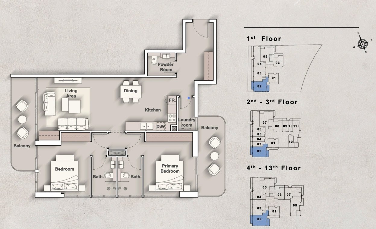 2 Bedrooms