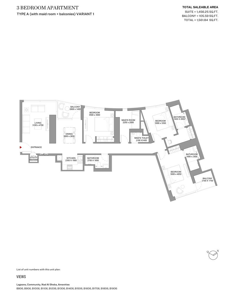 3 Bedrooms