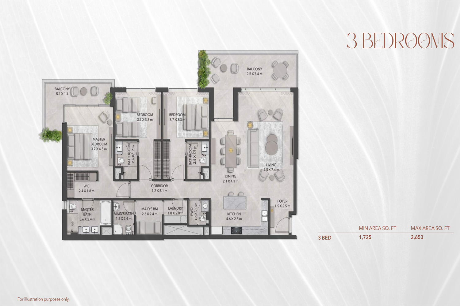 3 Bedrooms