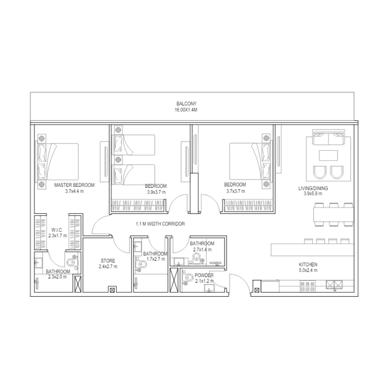 3 Bedrooms