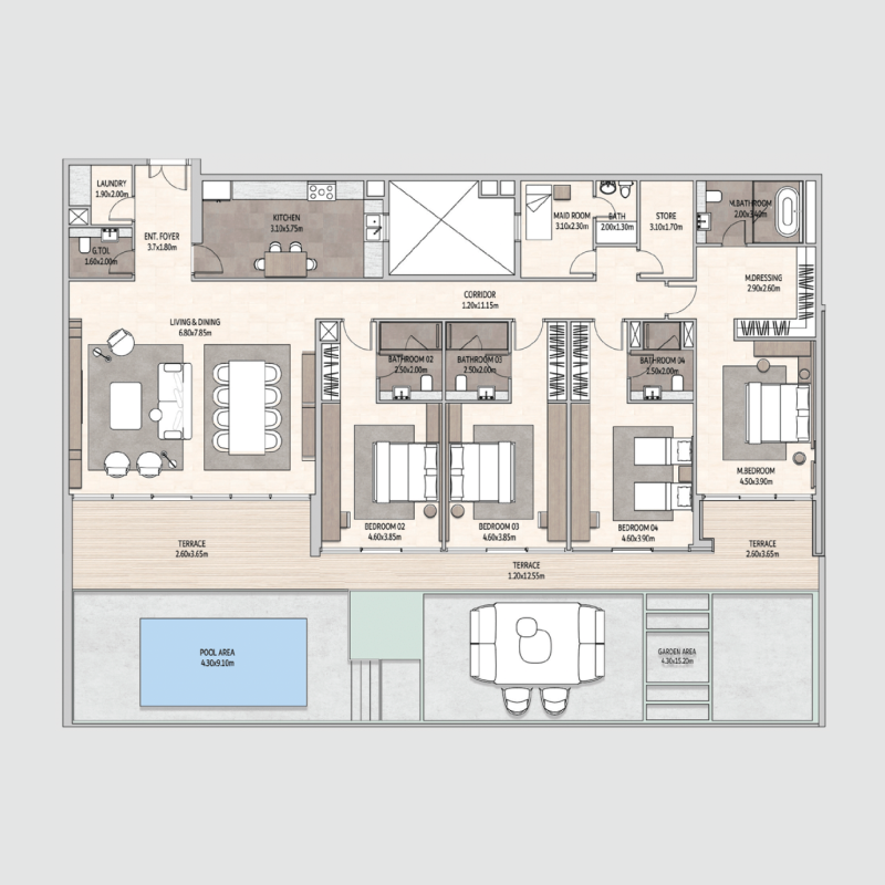 4 Bedrooms