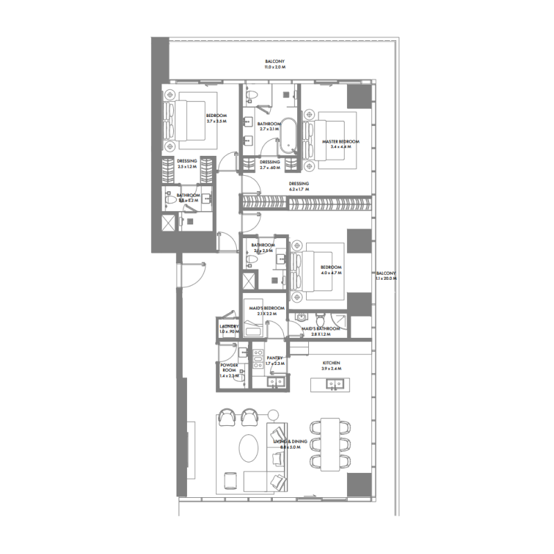 3 Bedrooms
