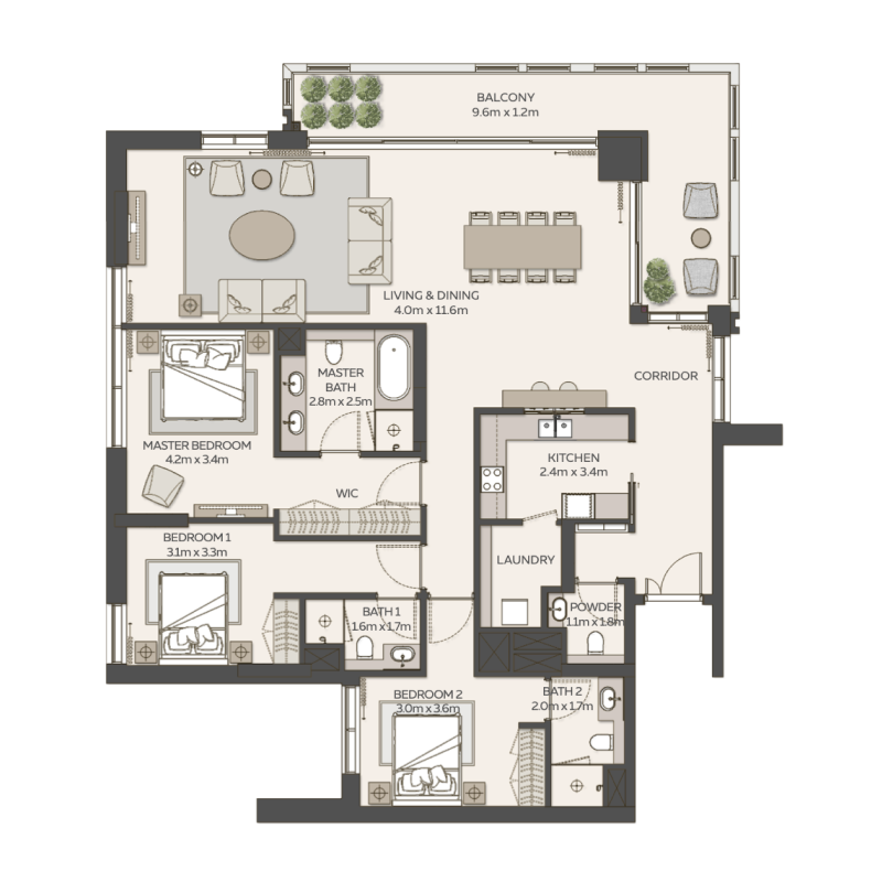 3 Bedrooms