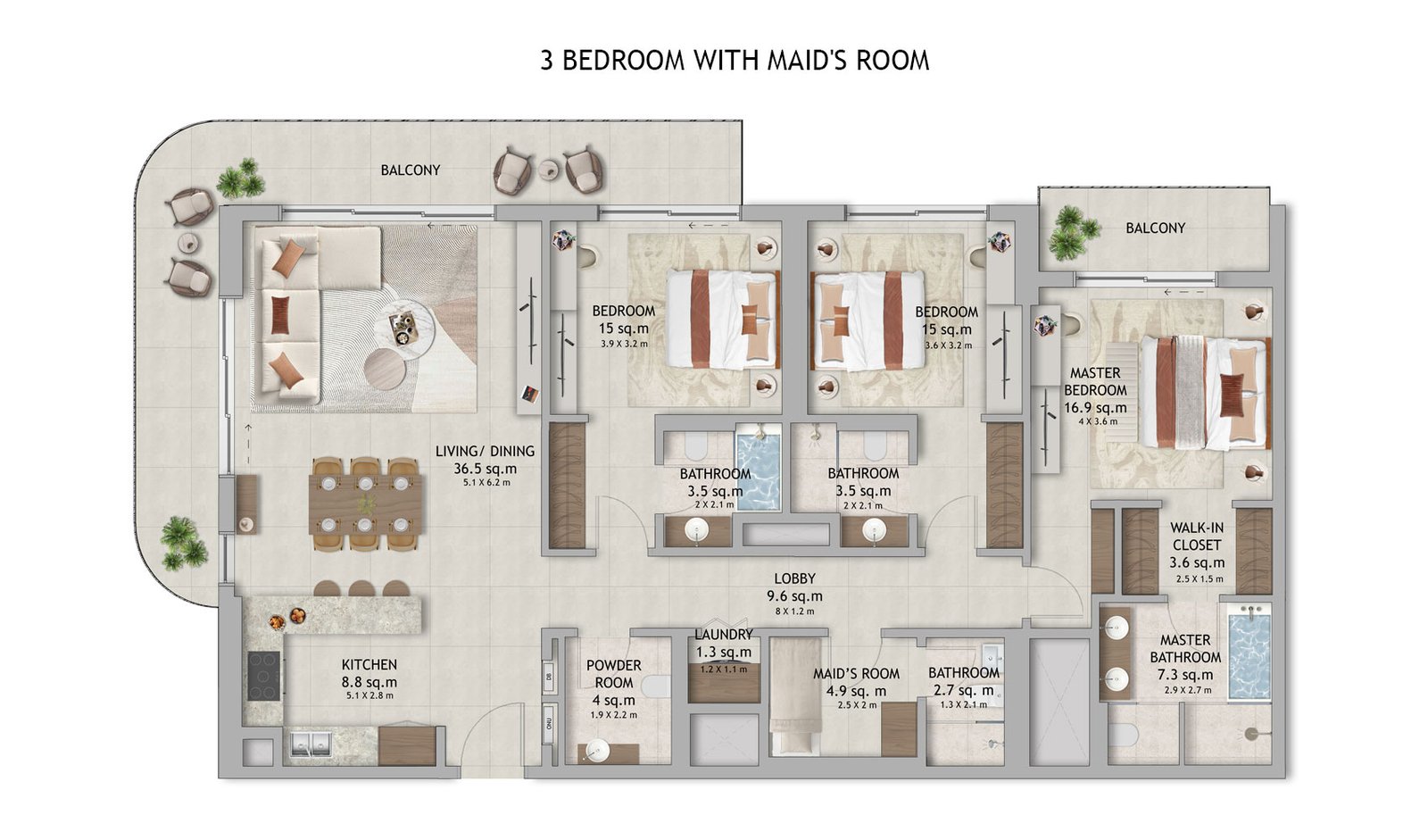3 Bedrooms