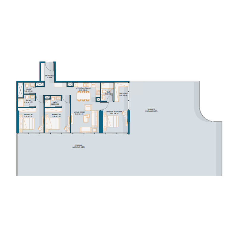 3 Bedrooms