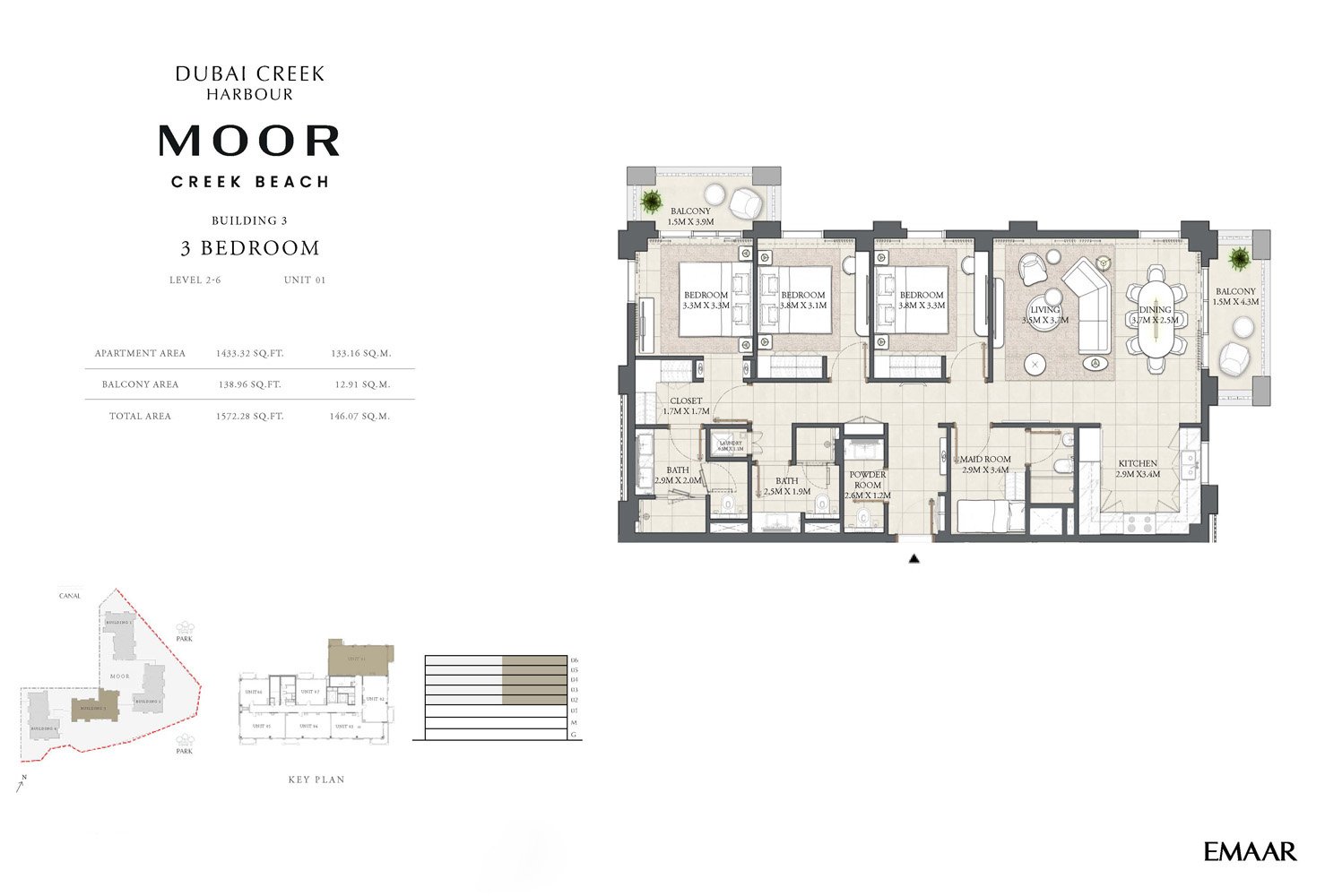 3 Bedrooms