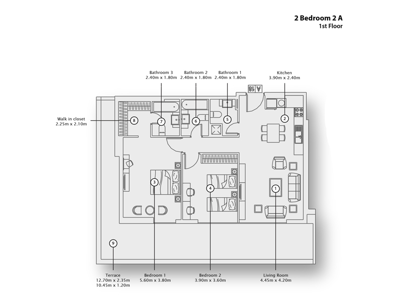 2 Bedrooms