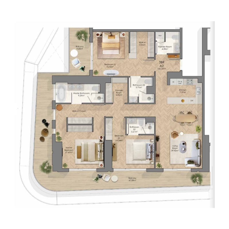 3 Bedrooms