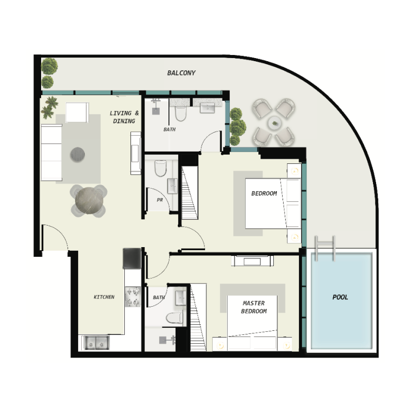 2 Bedrooms