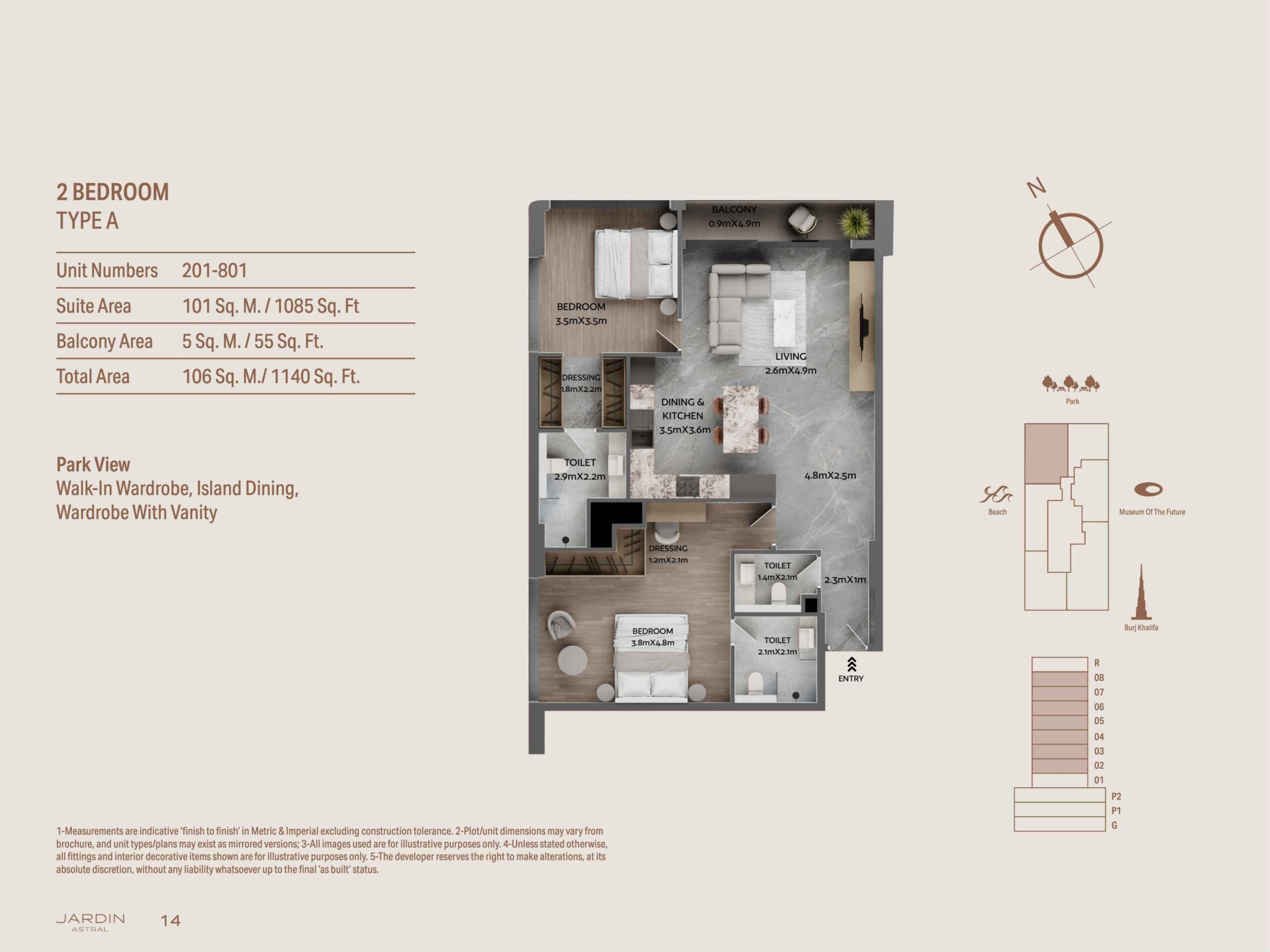 2 Bedrooms