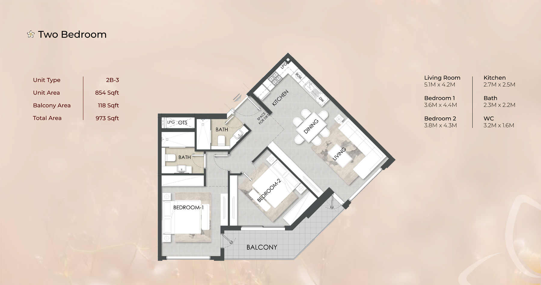 2 Bedrooms