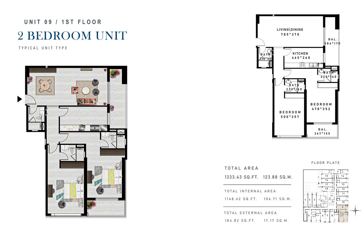 2 Bedrooms
