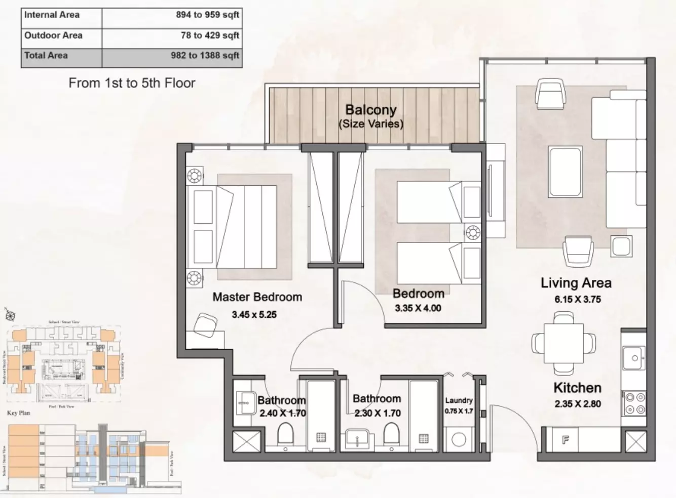 2 Bedrooms