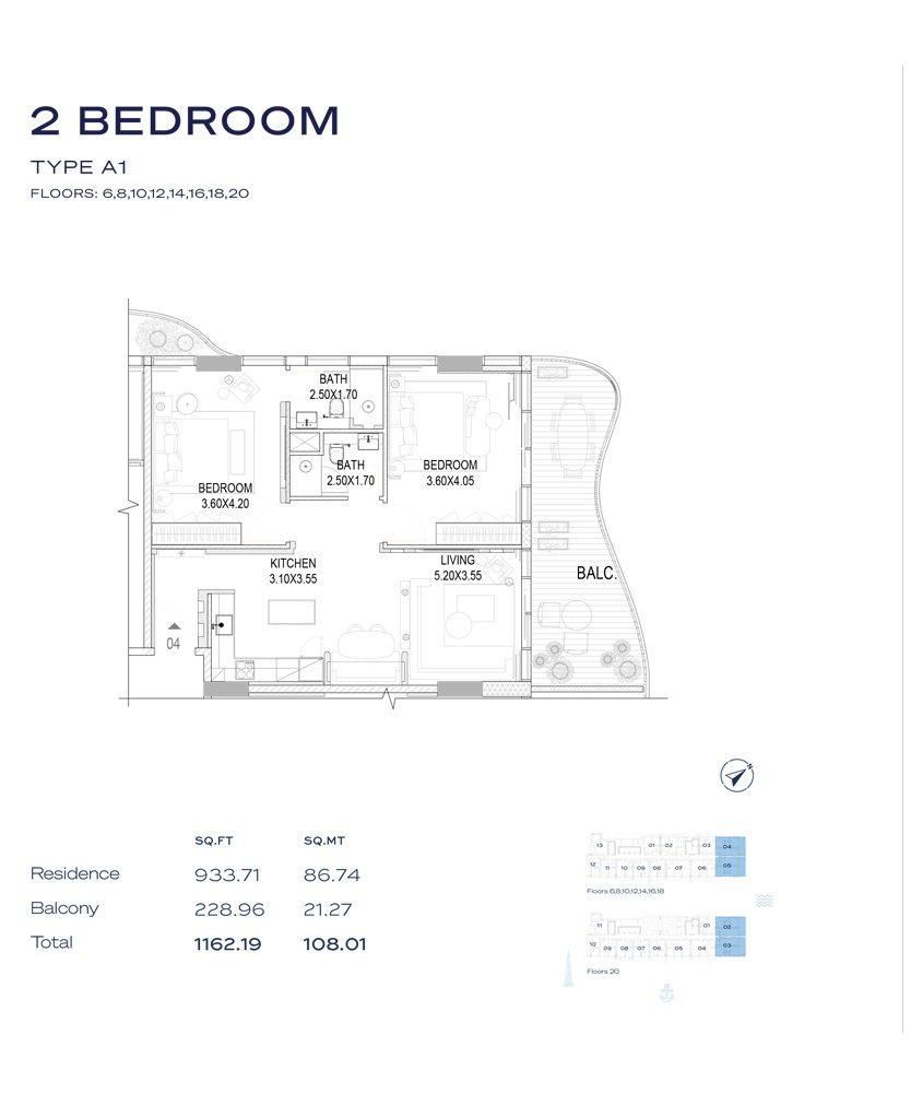 2 Bedrooms
