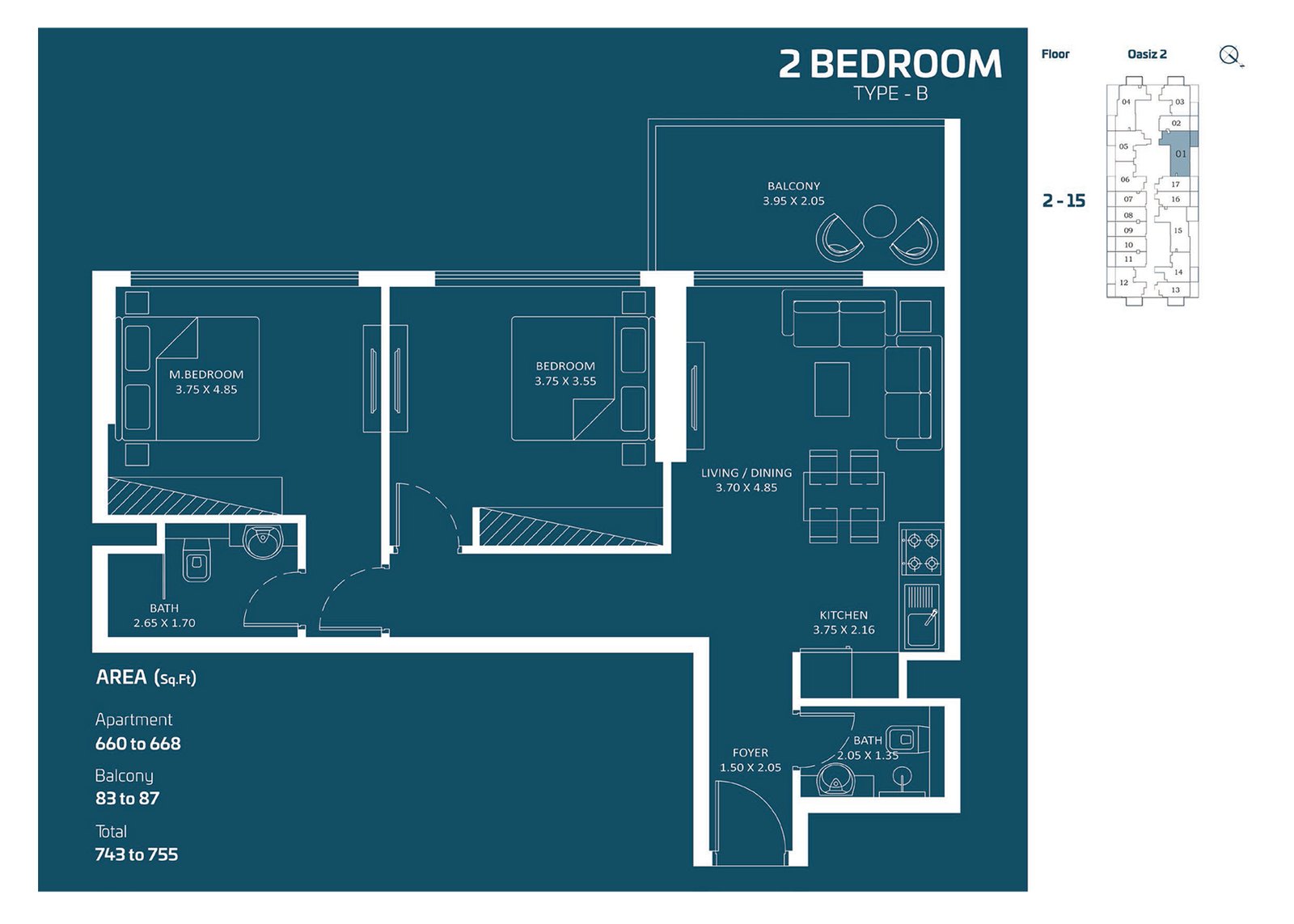 2 Bedrooms