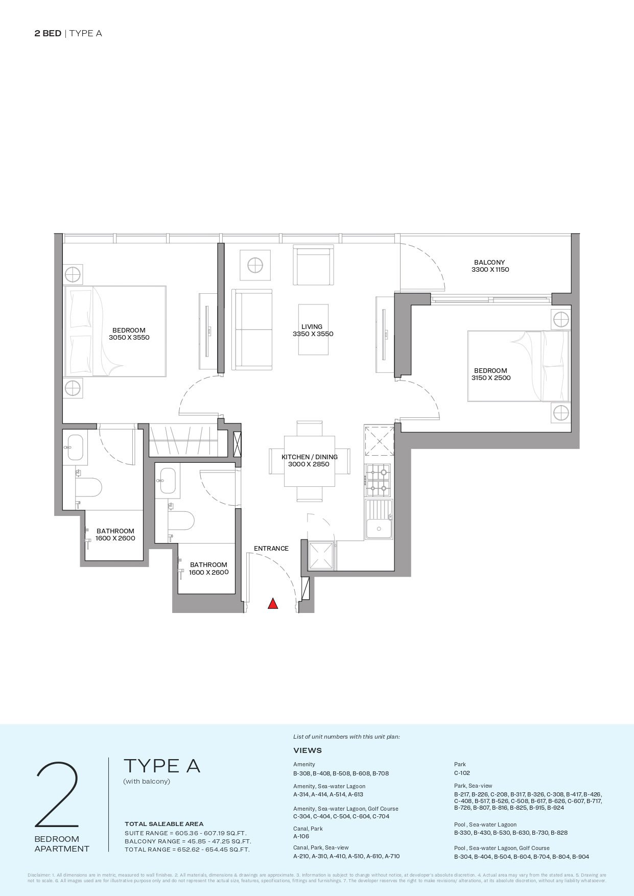 2 Bedrooms