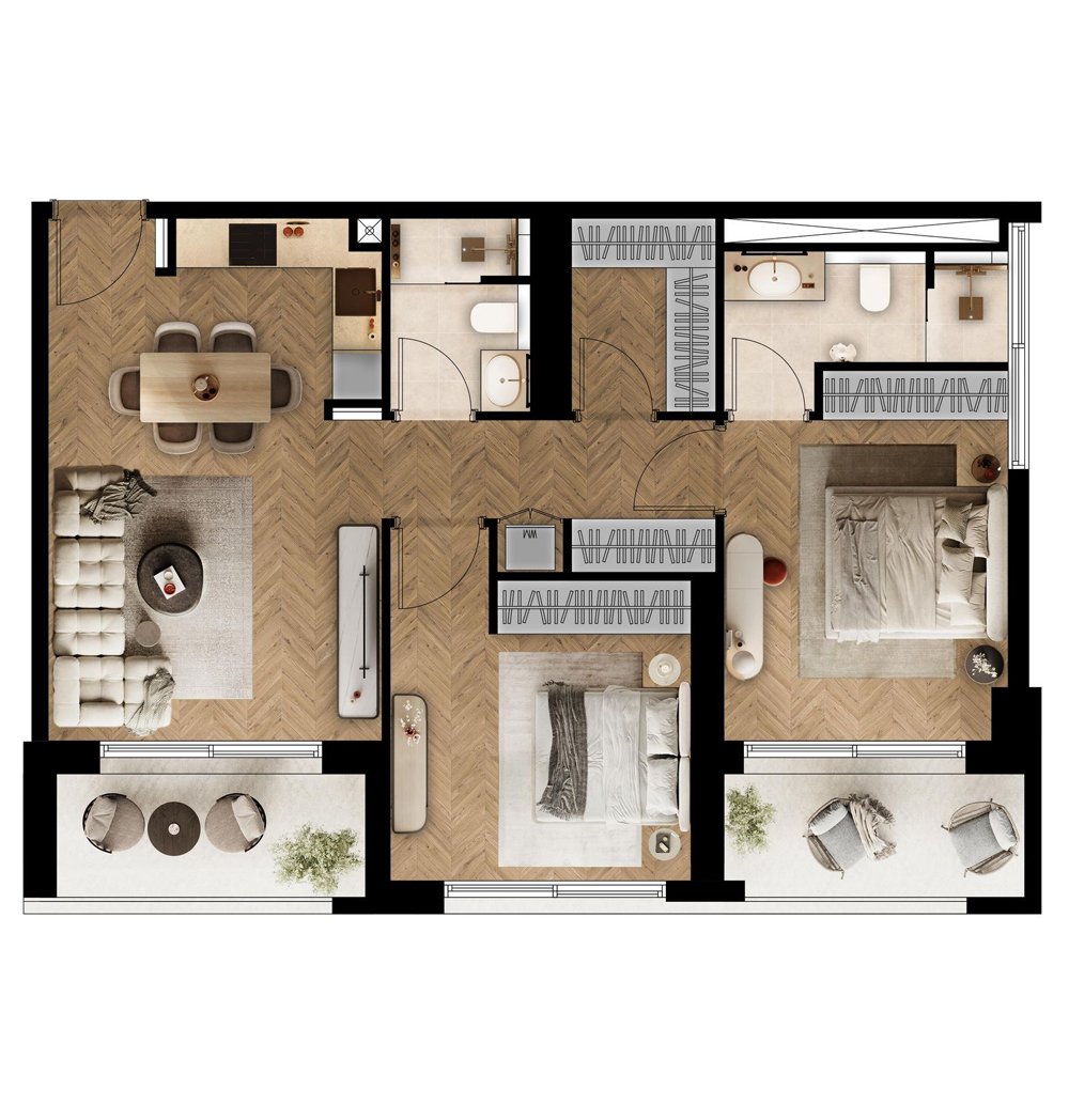 2 Bedrooms