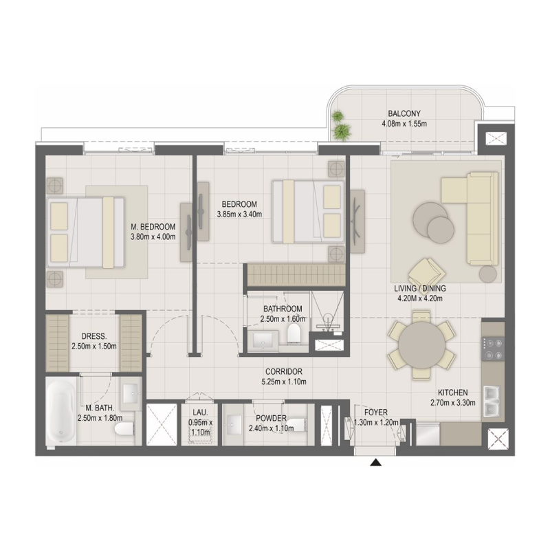 2 Bedrooms