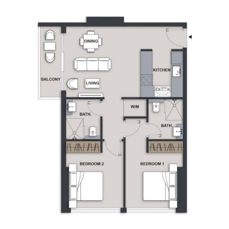 2 Bedrooms