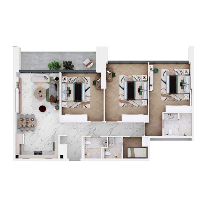 3 Bedrooms