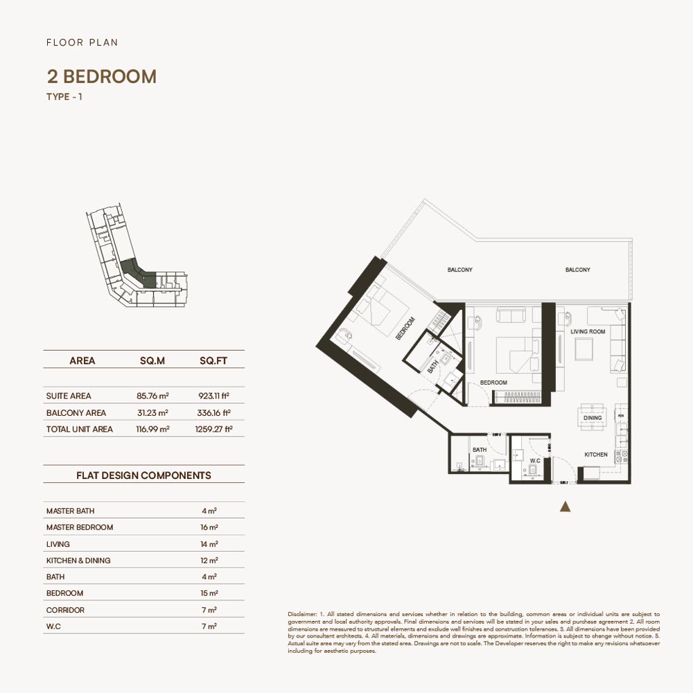 2 Bedrooms