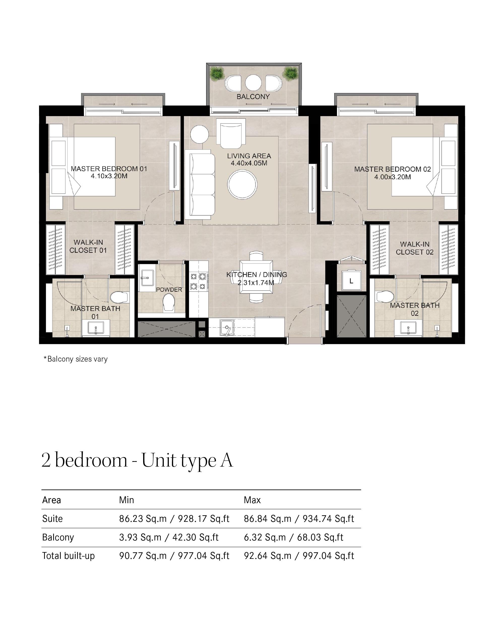 2 Bedrooms