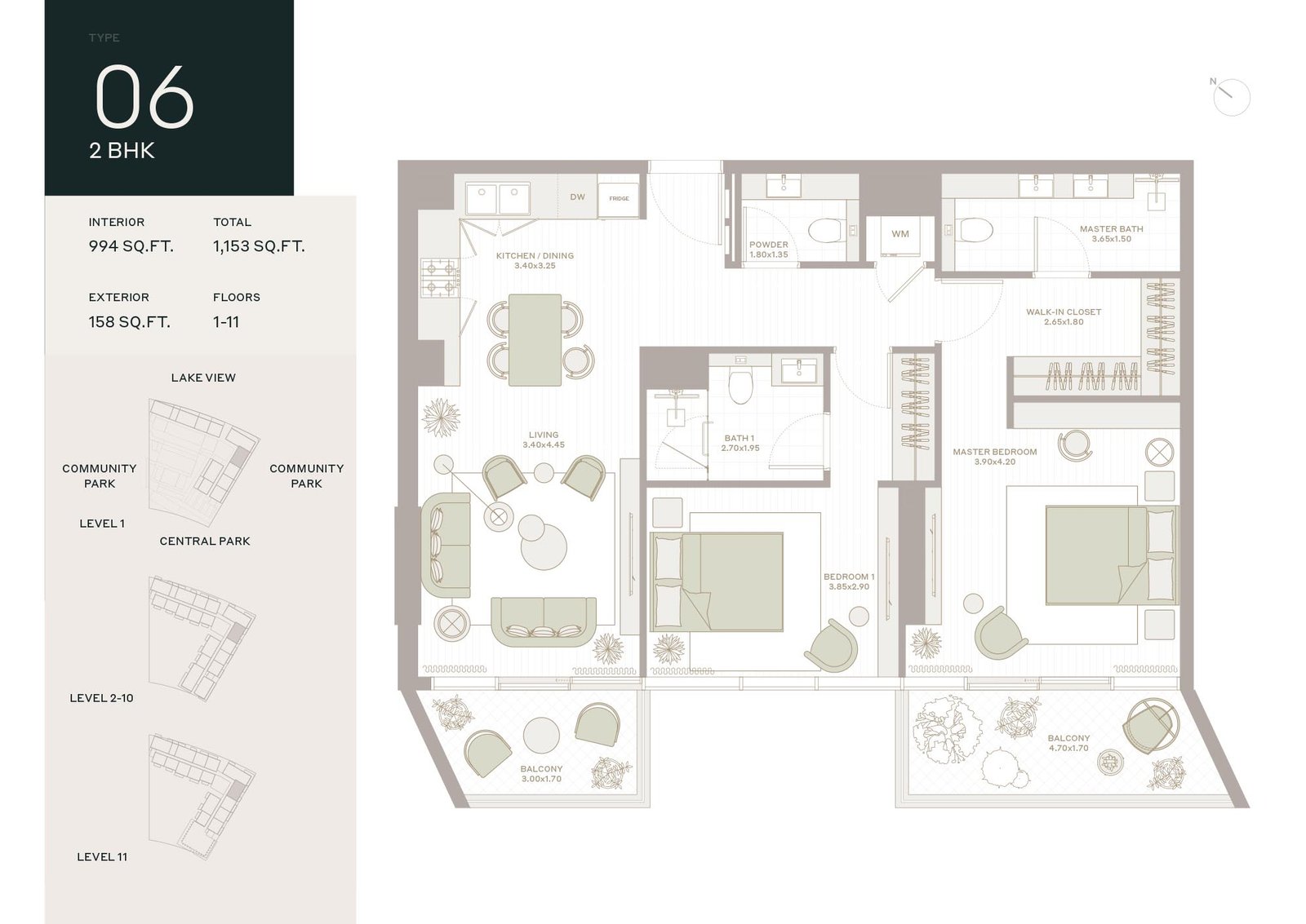 2 Bedrooms
