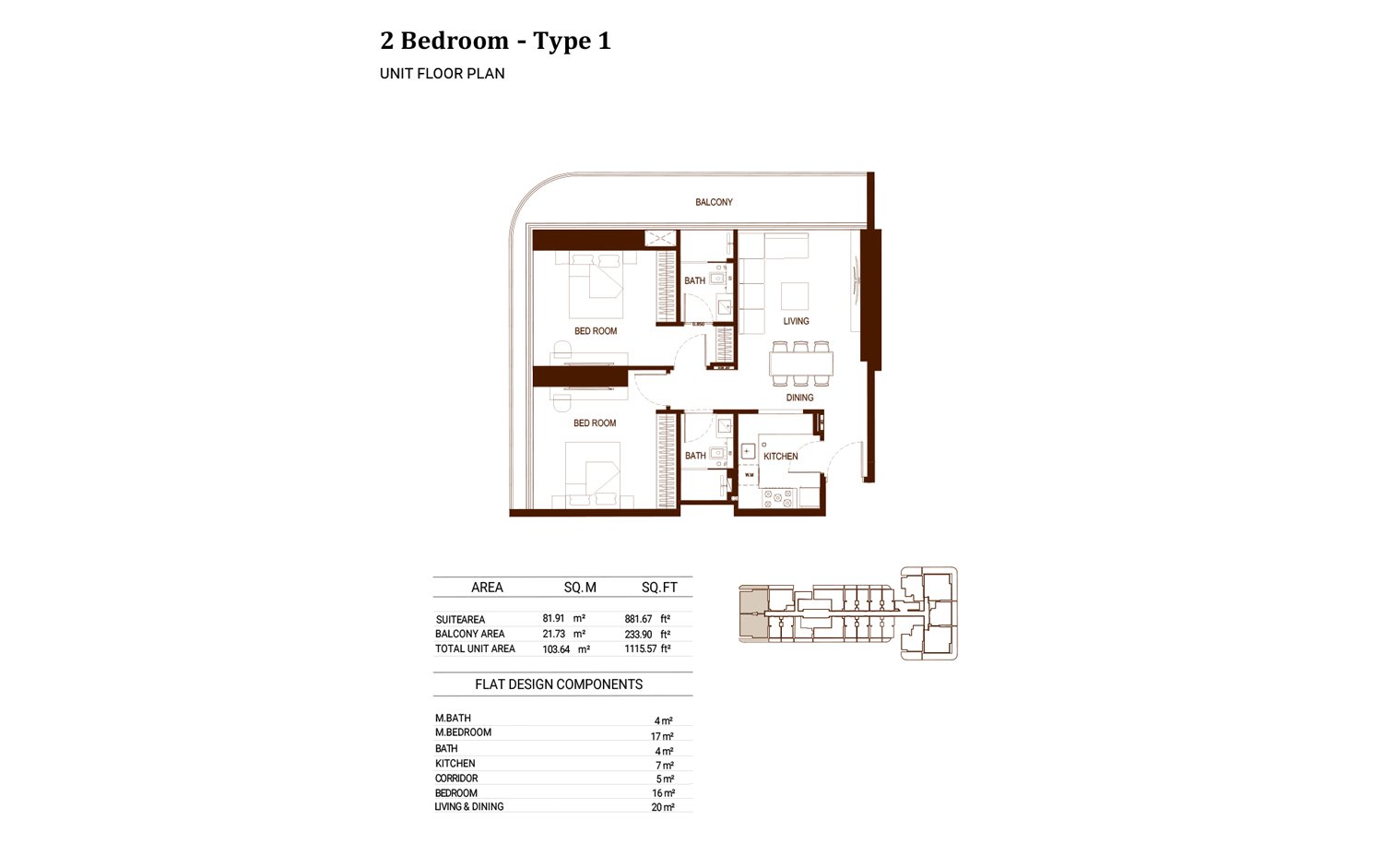 2 Bedrooms