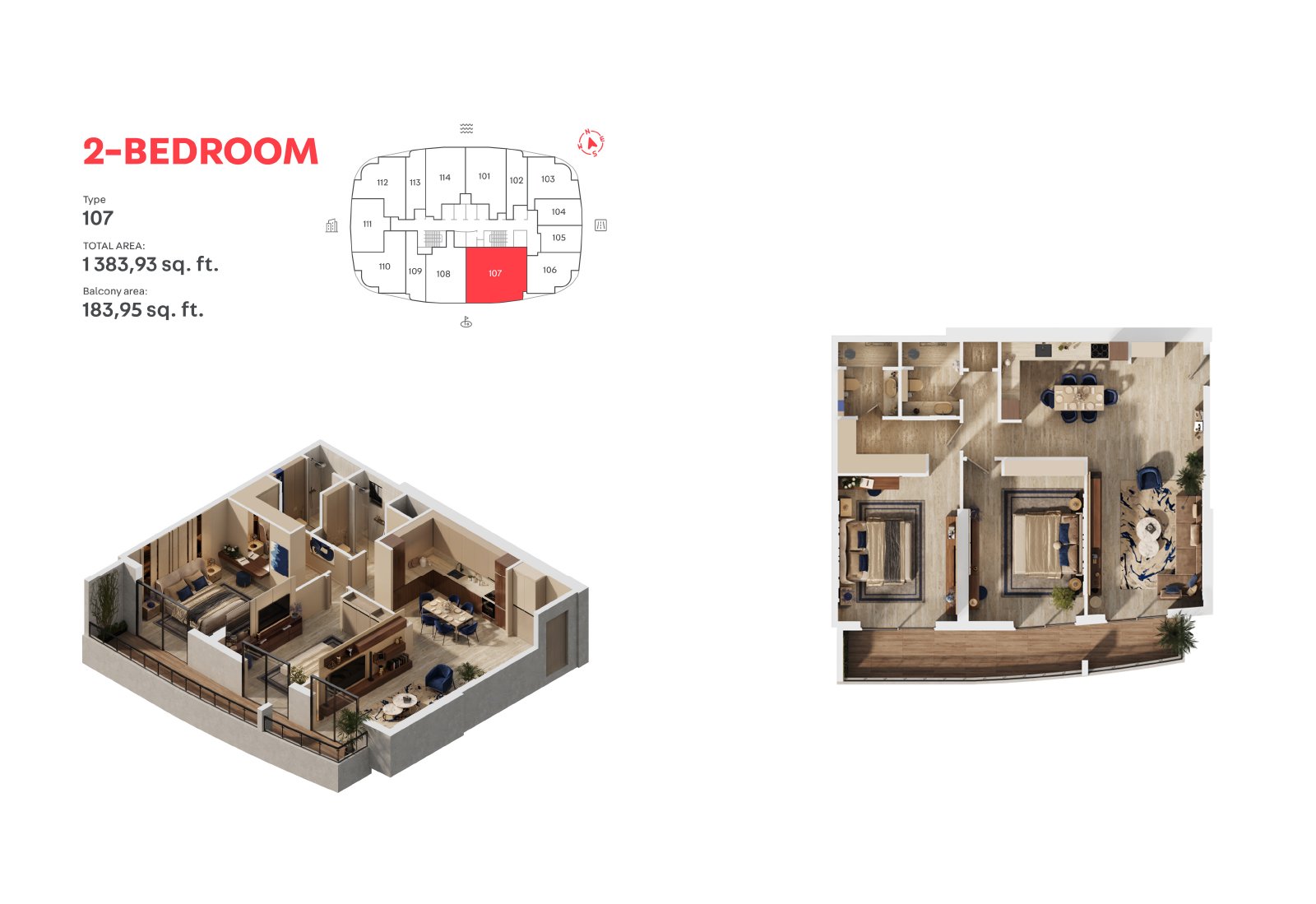 2 Bedrooms