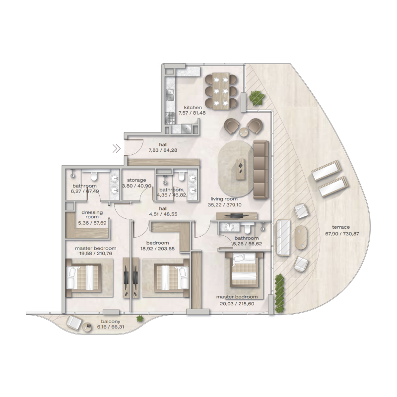 3 Bedrooms